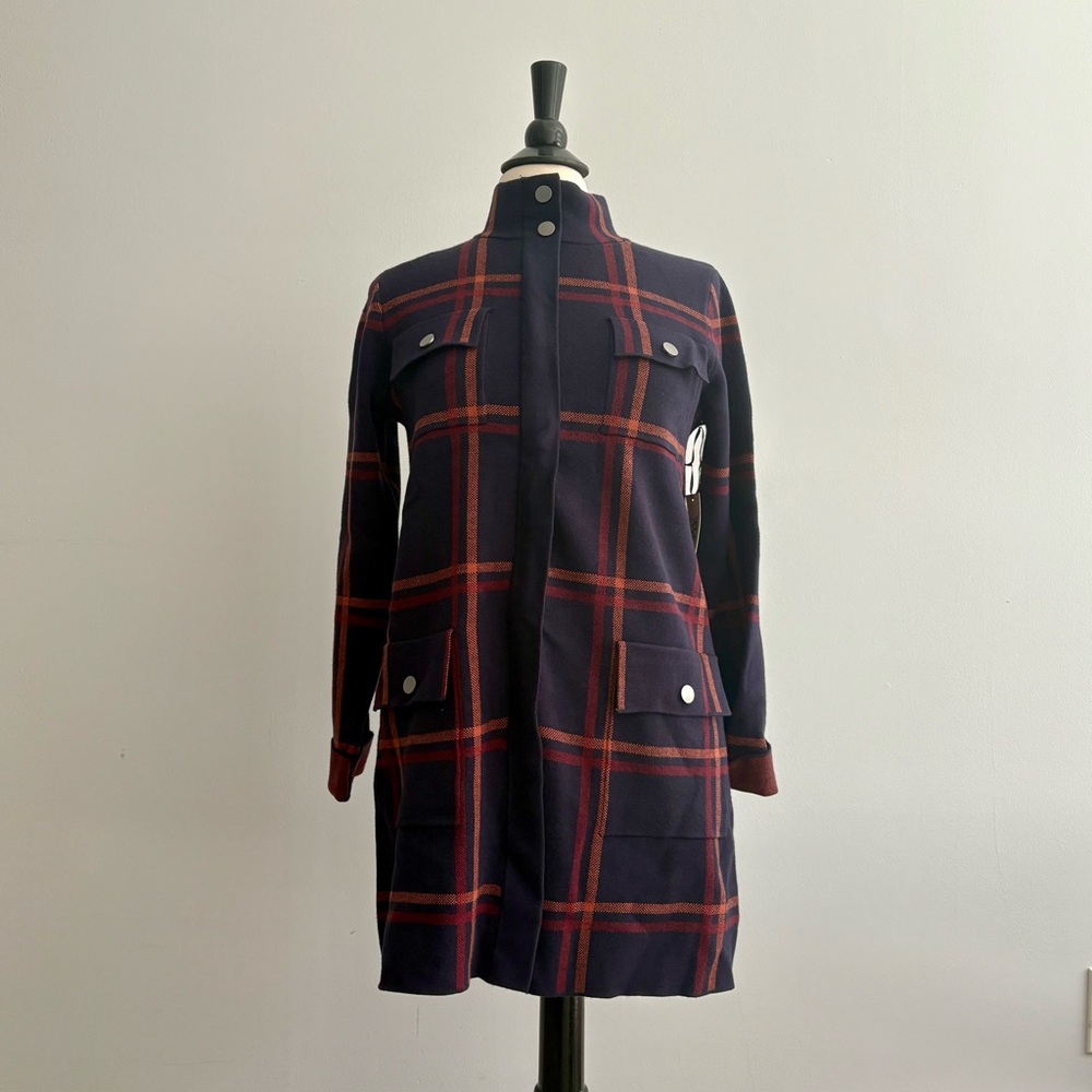 Max Studio Plaid Coat